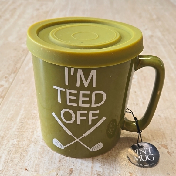 The Old Pottery Company Other - NEW The Old Pottery Company Olive Green Pint Mug with Lid